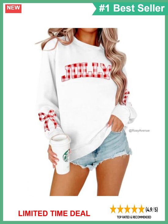 Sweaters - Women's Christmas Cat Sequin Embroidered Crewneck Sweatshirt Pullover